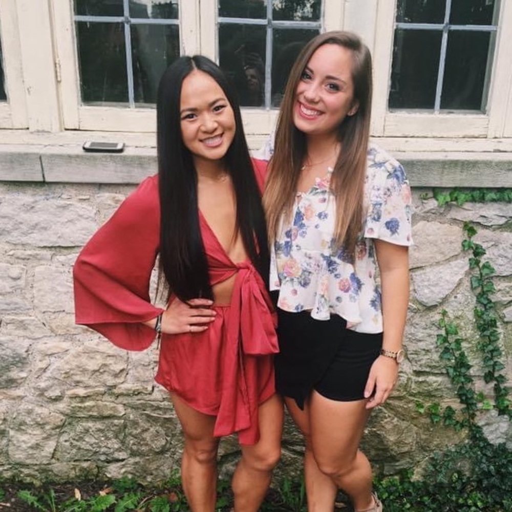Maroon tie romper